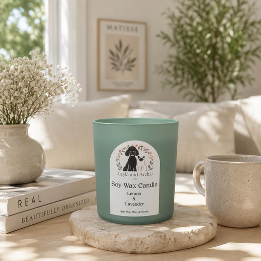 Lemon and Lavender Soy Wax Candle - 440ml